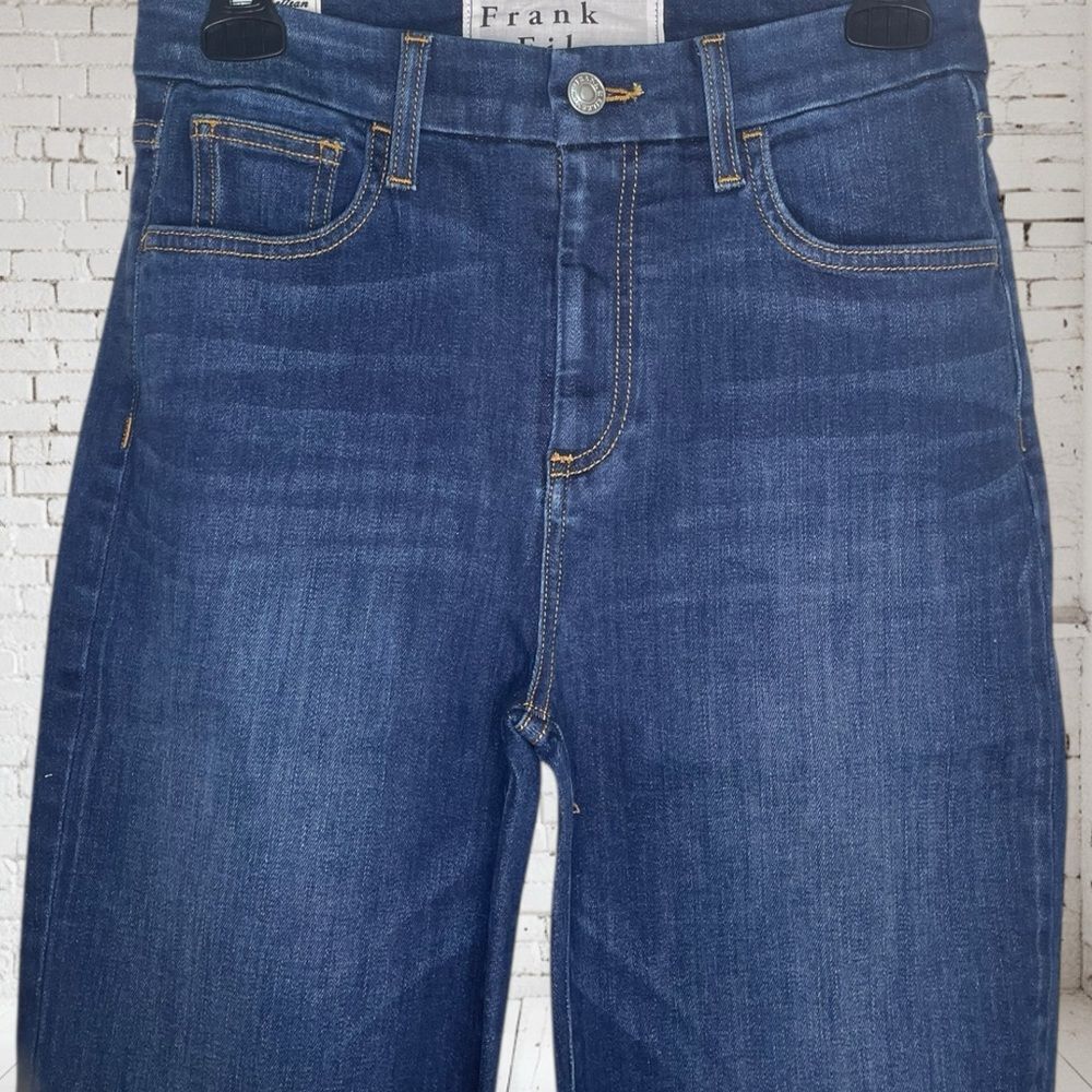 Frank & Eileen Dark Blue Flare Ankle Killian Style Jeans - Picture 5 of 12